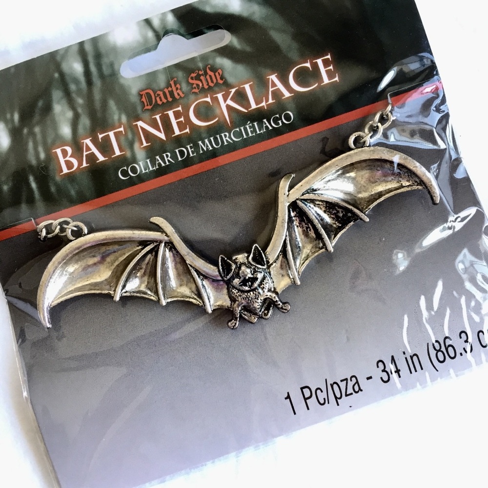 NEW Steel Bat Necklace